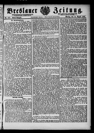 Breslauer Zeitung on Aug 14, 1893