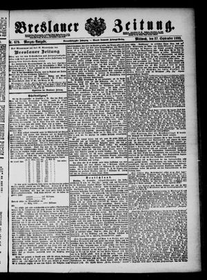 Breslauer Zeitung on Sep 27, 1893