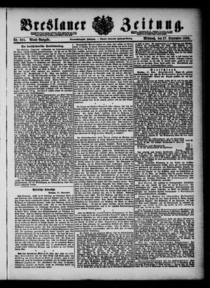 Breslauer Zeitung on Sep 27, 1893