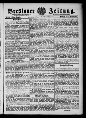 Breslauer Zeitung vom 17.01.1894