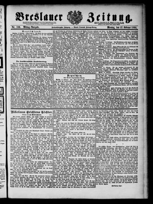 Breslauer Zeitung on Feb 12, 1894
