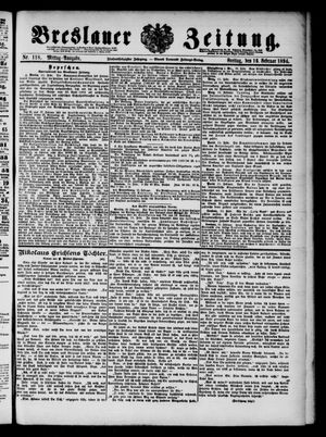 Breslauer Zeitung vom 16.02.1894