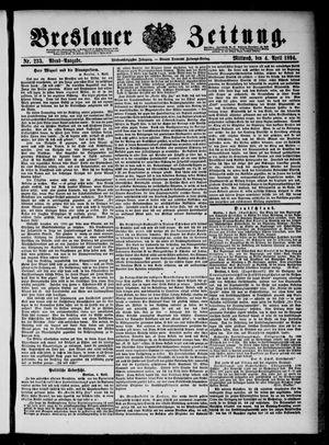 Breslauer Zeitung on Apr 4, 1894
