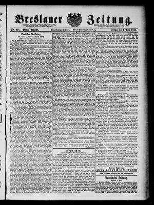 Breslauer Zeitung on Apr 6, 1894