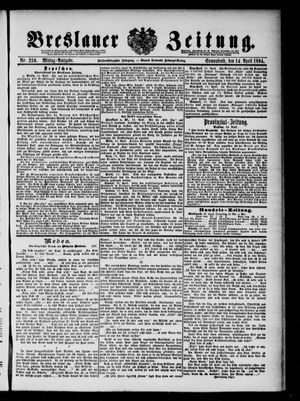 Breslauer Zeitung vom 14.04.1894