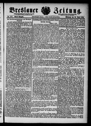 Breslauer Zeitung vom 25.04.1894