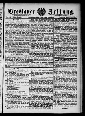 Breslauer Zeitung on Apr 26, 1894
