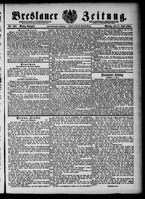 Breslauer Zeitung on Jun 11, 1894
