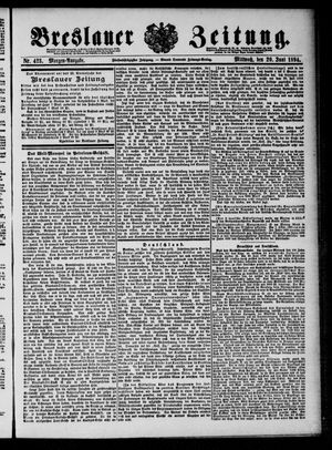 Breslauer Zeitung on Jun 20, 1894