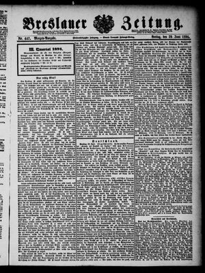 Breslauer Zeitung on Jun 29, 1894