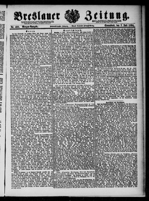 Breslauer Zeitung on Jul 7, 1894