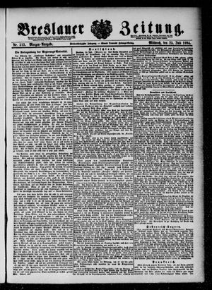 Breslauer Zeitung vom 25.07.1894