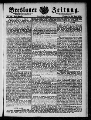 Breslauer Zeitung on Aug 14, 1894