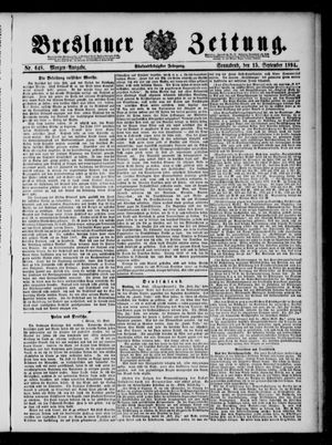 Breslauer Zeitung vom 15.09.1894