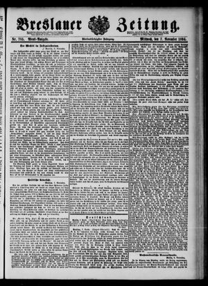 Breslauer Zeitung vom 07.11.1894