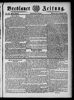 Breslauer Zeitung vom 19.11.1894