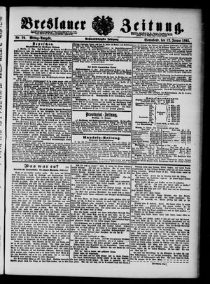 Breslauer Zeitung on Jan 12, 1895