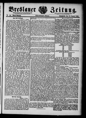 Breslauer Zeitung on Jan 12, 1895