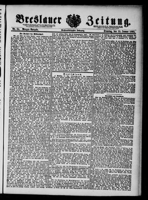 Breslauer Zeitung on Jan 15, 1895