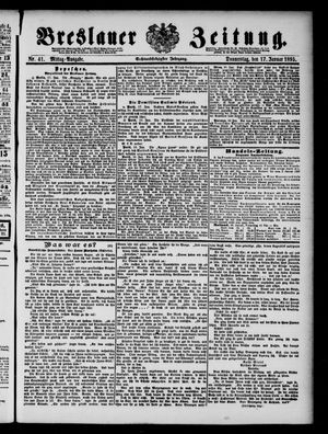 Breslauer Zeitung vom 17.01.1895