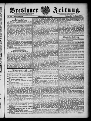 Breslauer Zeitung on Jan 18, 1895