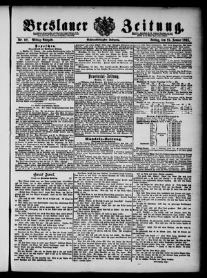 Breslauer Zeitung vom 25.01.1895