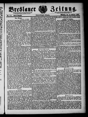 Breslauer Zeitung on Feb 13, 1895