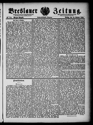 Breslauer Zeitung on Feb 15, 1895