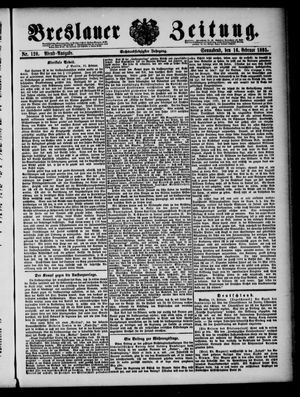 Breslauer Zeitung on Feb 16, 1895