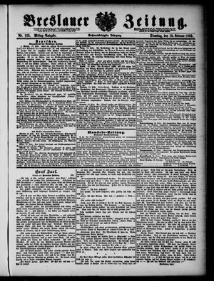 Breslauer Zeitung on Feb 19, 1895