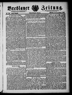 Breslauer Zeitung on Feb 20, 1895