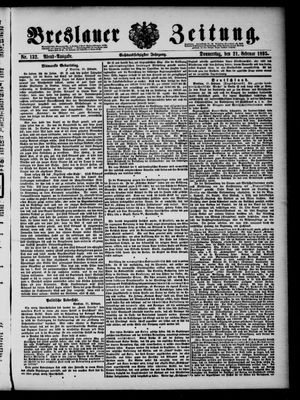 Breslauer Zeitung on Feb 21, 1895