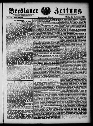 Breslauer Zeitung on Feb 25, 1895