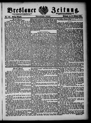 Breslauer Zeitung vom 27.02.1895