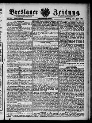 Breslauer Zeitung on Apr 1, 1895
