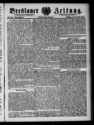 Breslauer Zeitung on Apr 23, 1895