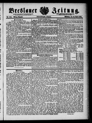 Breslauer Zeitung on Apr 24, 1895