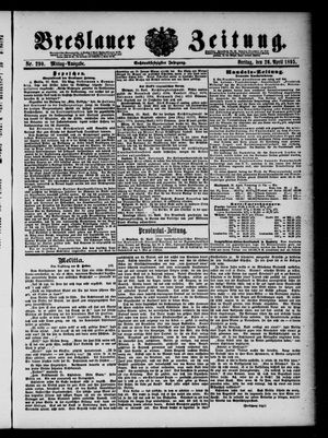 Breslauer Zeitung vom 26.04.1895