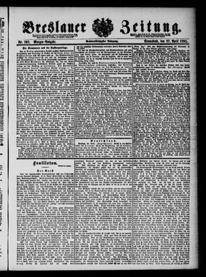Breslauer Zeitung on Apr 27, 1895