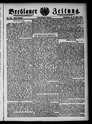 Breslauer Zeitung on Apr 27, 1895