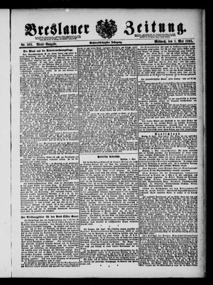 Breslauer Zeitung on May 1, 1895