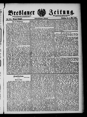 Breslauer Zeitung on May 5, 1895
