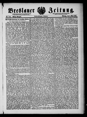 Breslauer Zeitung vom 06.05.1895