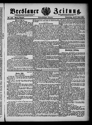 Breslauer Zeitung vom 27.06.1895
