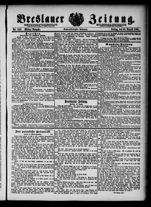 Breslauer Zeitung on Aug 23, 1895