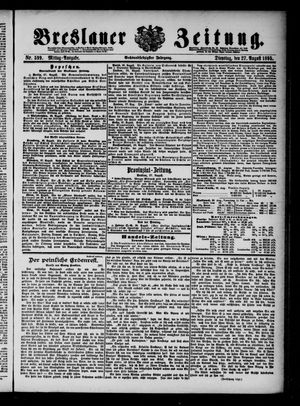 Breslauer Zeitung vom 27.08.1895