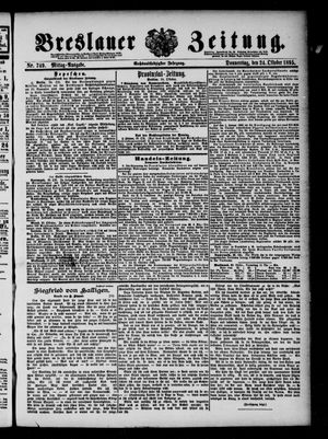 Breslauer Zeitung on Oct 24, 1895
