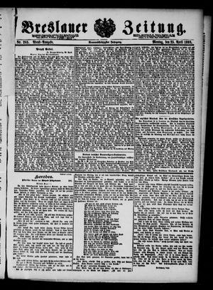 Breslauer Zeitung vom 25.04.1898