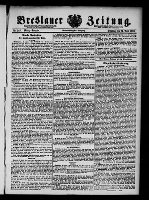 Breslauer Zeitung vom 26.04.1898