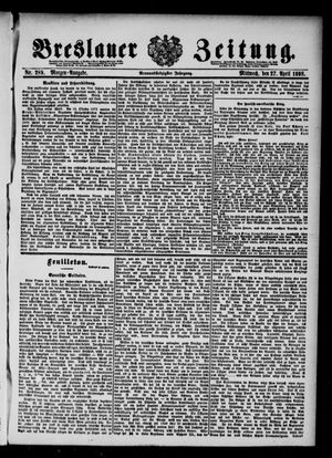 Breslauer Zeitung vom 27.04.1898